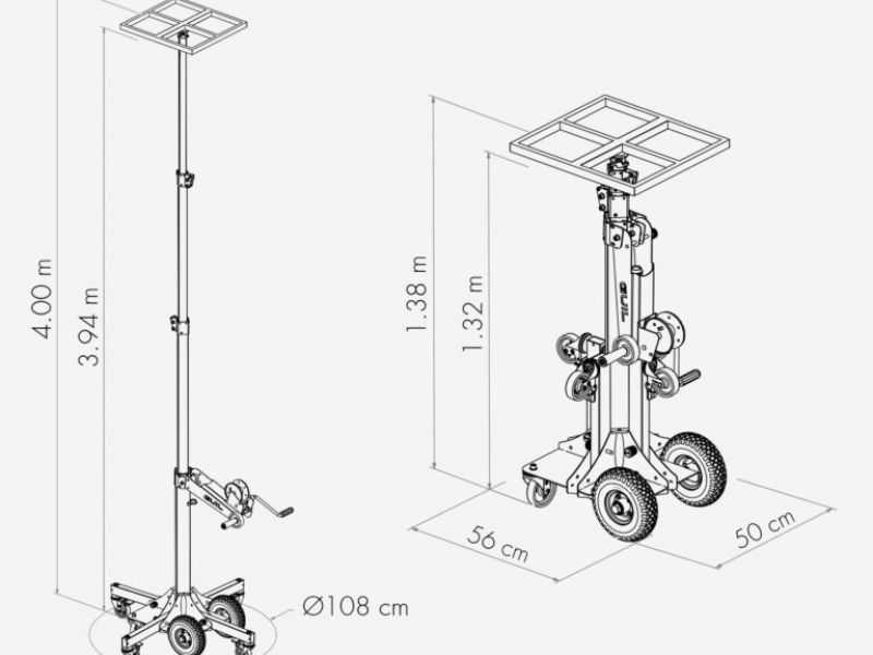 GUIL ELC-725/D Crane for Mounting Awnings, Pergolas, Air Conditioners, Duct Air Conditioners, Knauf and Beams Price
